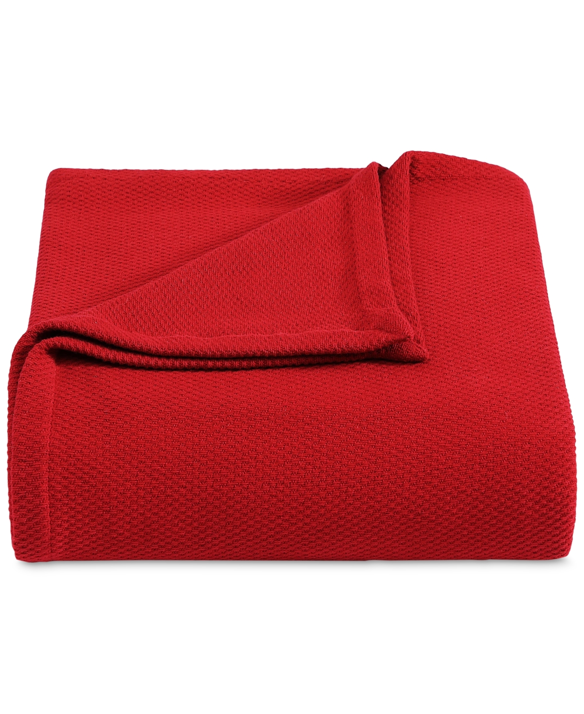 Tommy Hilfiger Solid Cotton Pique Blanket, King