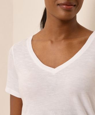 Women's Organic Cotton Featherweight Slub V-Neck Tee