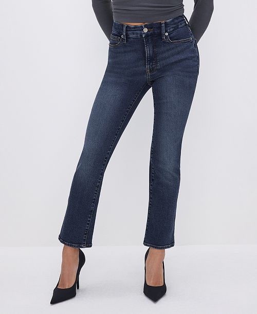 alfani Good American Petite Good Mid-Rise Straight Jeans Women's Fashion Shoes & Accessories
