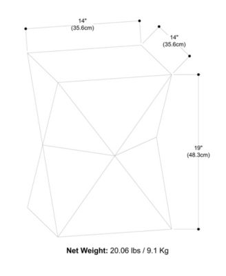 19" Mango Wood Sutton Side Table