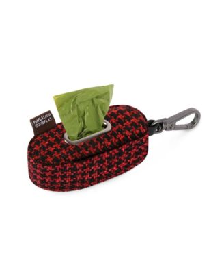 Proper Pup Poop Bag Dispenser: Houndstooth - Red/Black