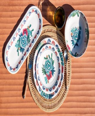 Desert Succulent 6-Pc. Low Bowls, Service For 6