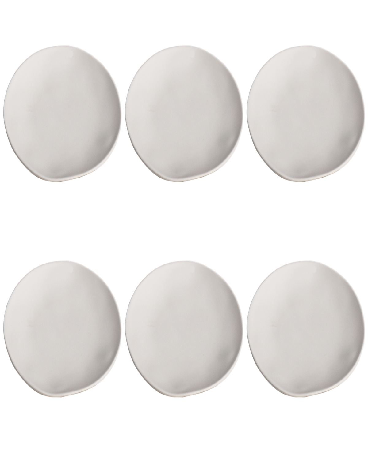 Melamine Appetizer 6-Pc. Plates, Service For 6 - Cream