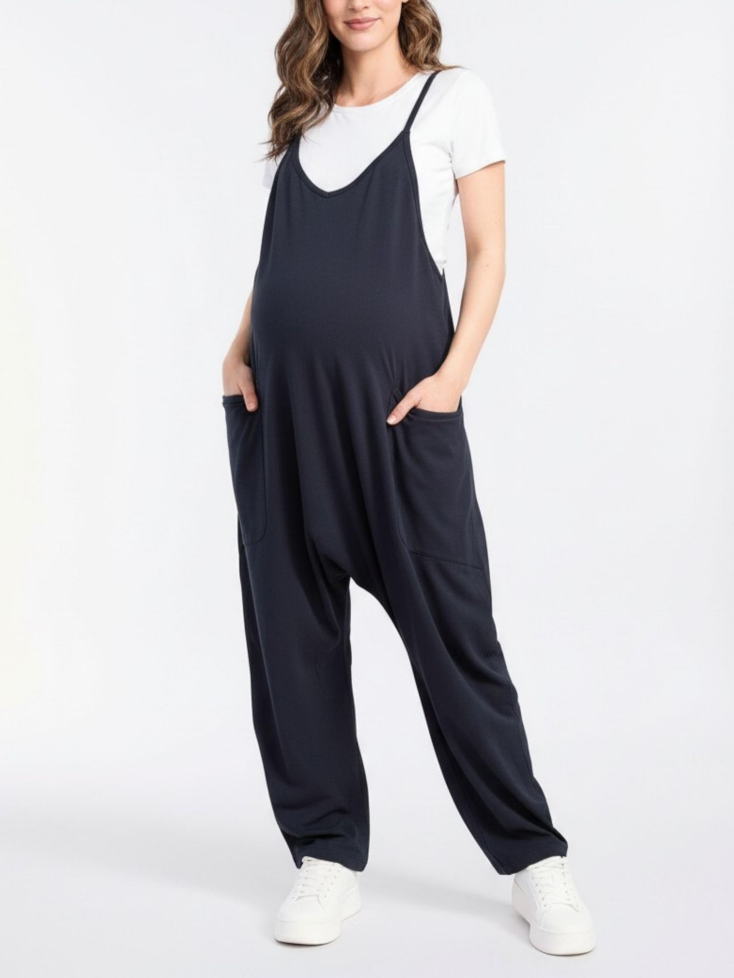 Women's Sleeveless Relaxed Fit Jumpsuit - Motherhood
