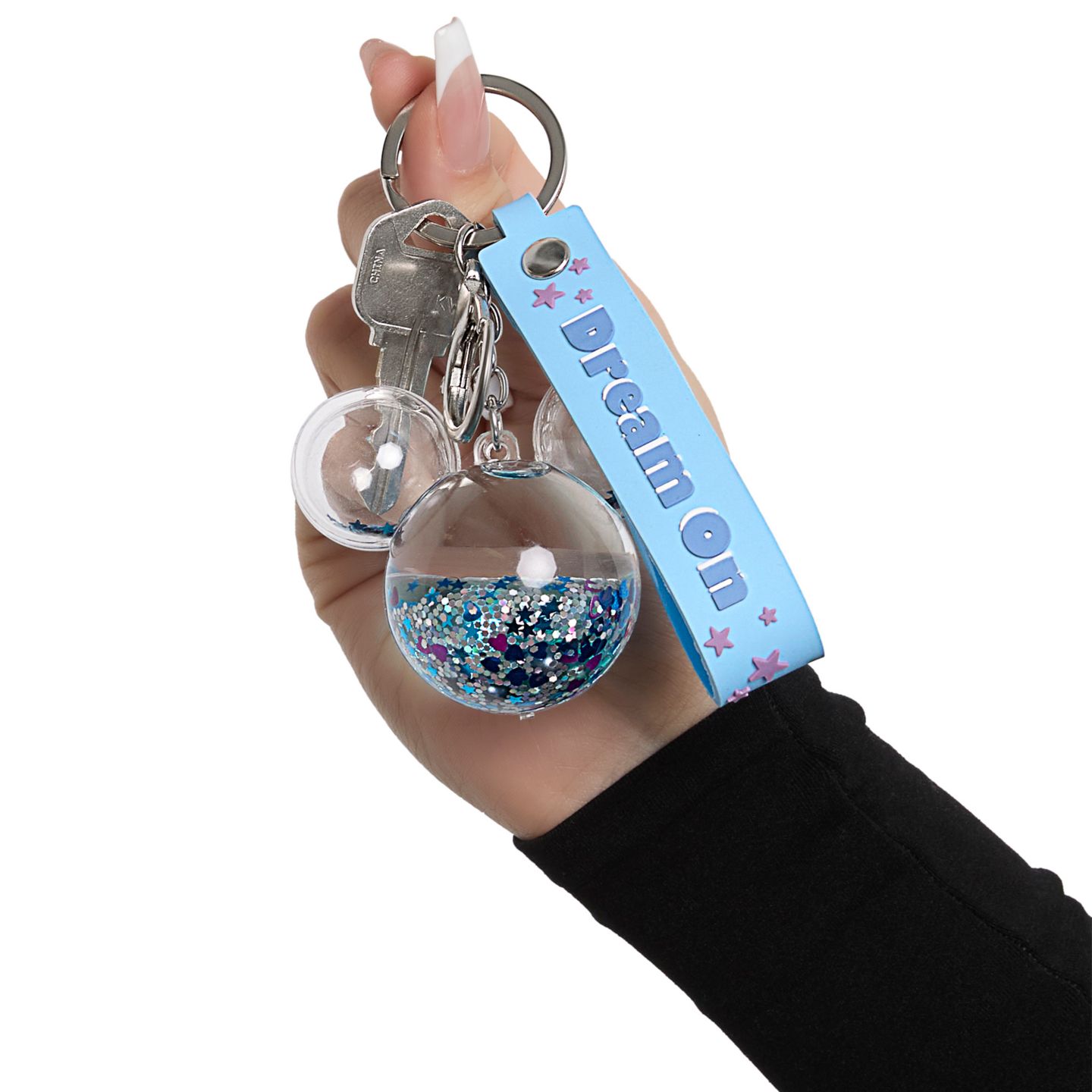 Брелок Disney Mickey Mouse Shaped Blue Liquid Keychain — фото 3