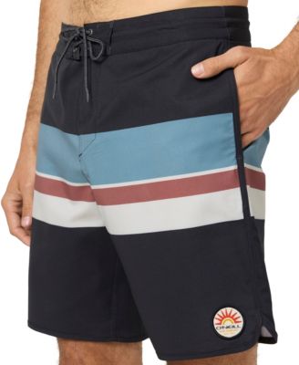 Men's Cruzer Stripe Scallop 18 Swim Shorts