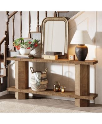 Console Table for Entryway, Wooden Sofa Table Behind Couch, for Living Room, Hallway, Foyer