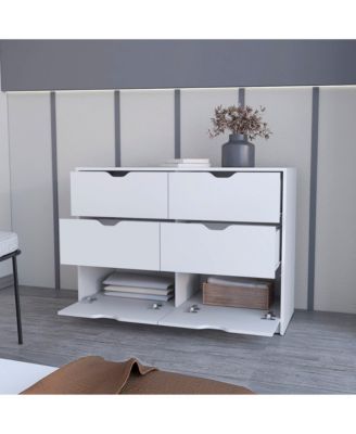 Manufactured Wood 6-Drawer Dresser – Minimalist Design