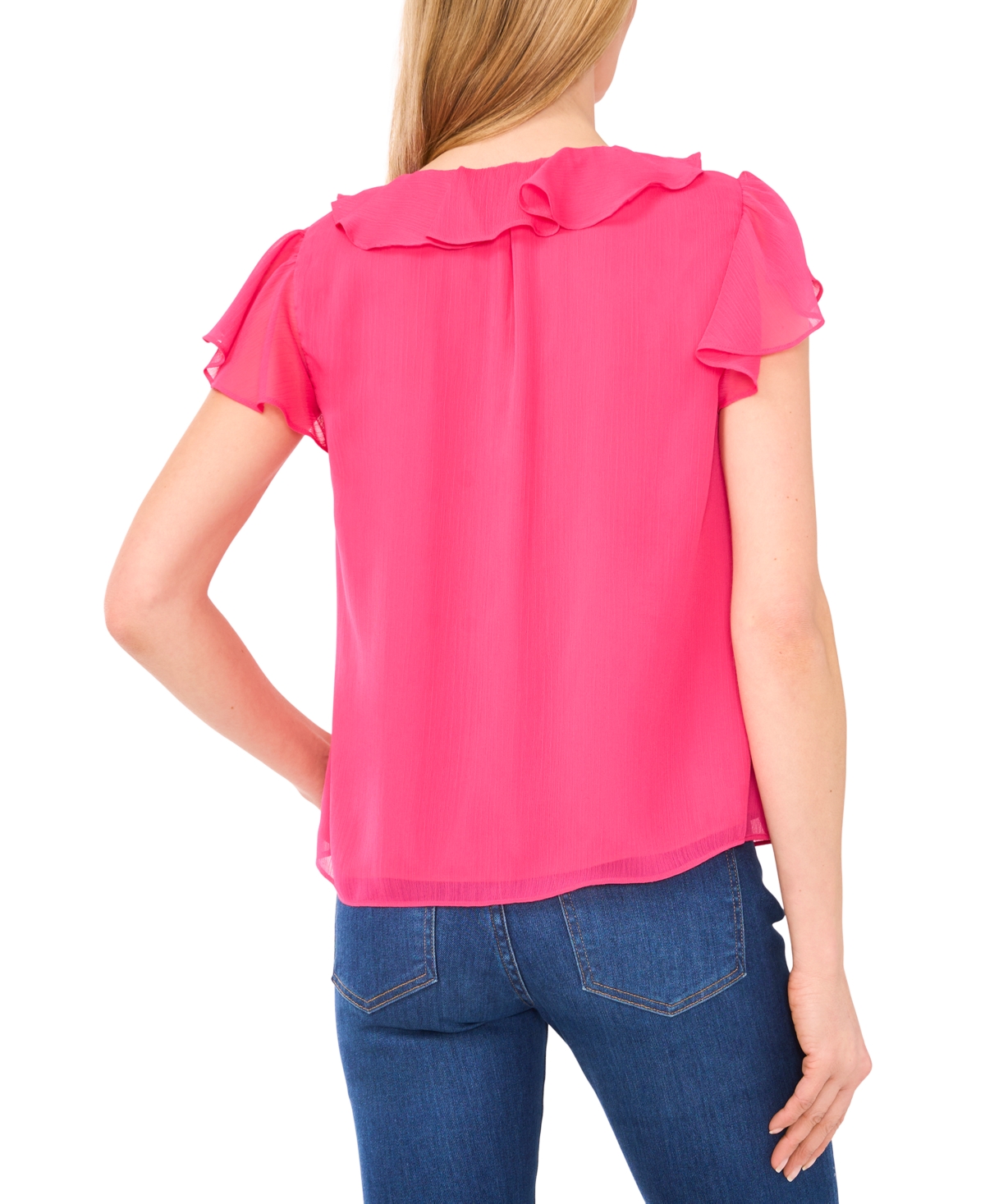 Shop Cece Women's Ruffle V-neck Flutter Sleeve Top