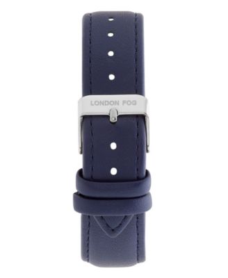 Unisex Whitehall Navy Leather Watch, 40mm