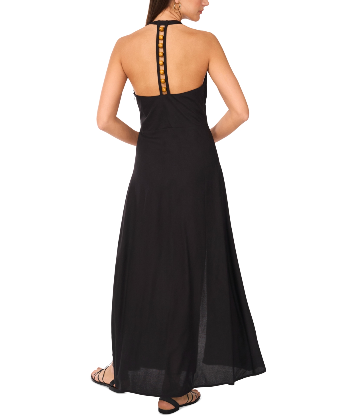 Vince Camuto Beaded Halter Maxi Dress