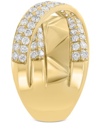 EFFY&reg; Diamond Crossover Statement Ring (1-5/8 ct. t.w.) in 14k Gold