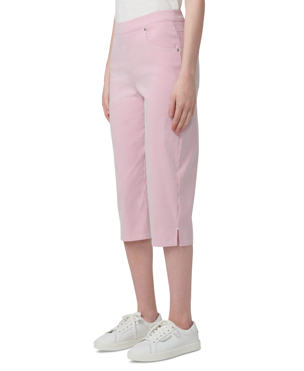 Hue Women's Spring Stripe Pedal Pusher Pants In Pink