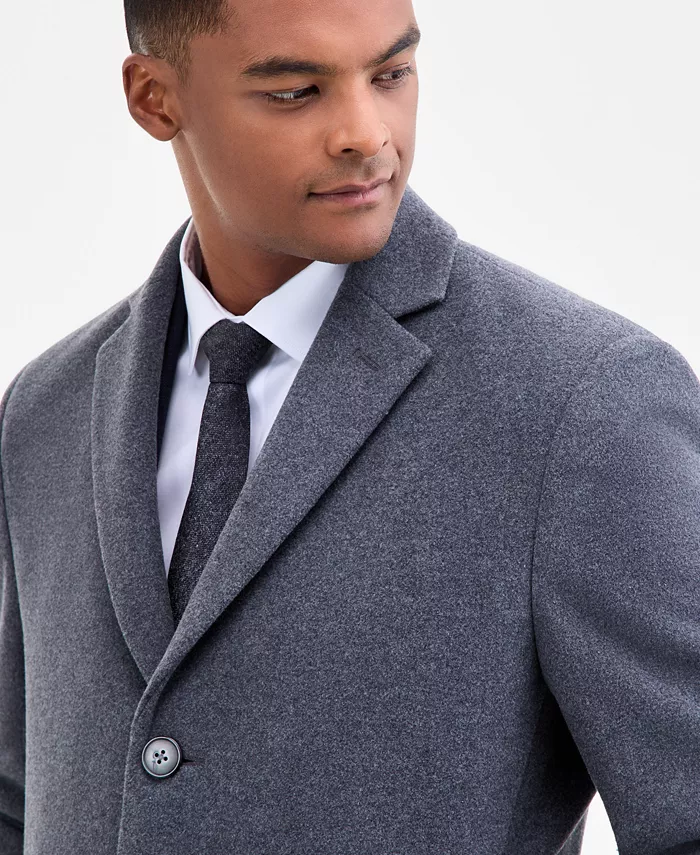 Men's Prosper Wool-Blend Slim Fit Overcoat - thumbnail 4