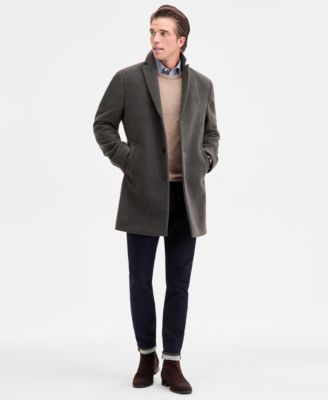 Calvin Klein - Men's Slim-Fit Wool Blend Overcoat