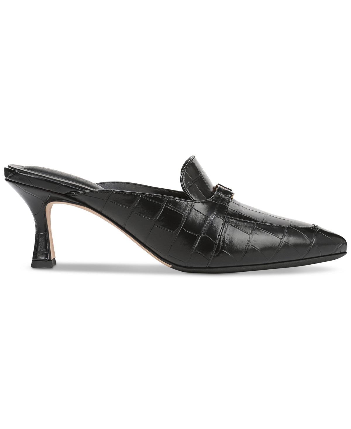 Giani Bernini Women's Britaa Croco Kitten Heel Mules, Created For Macy's In Black