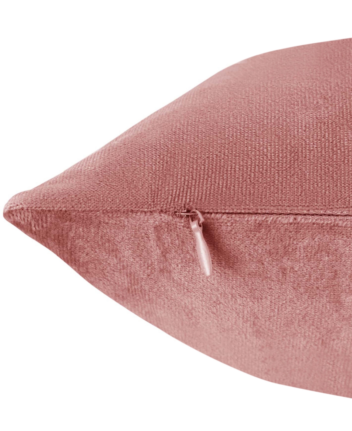 Nestl Elegant 2-pack Velvet Decorative Throw Pillows With Removeable Covers, 12" X 20" In Misty Rose