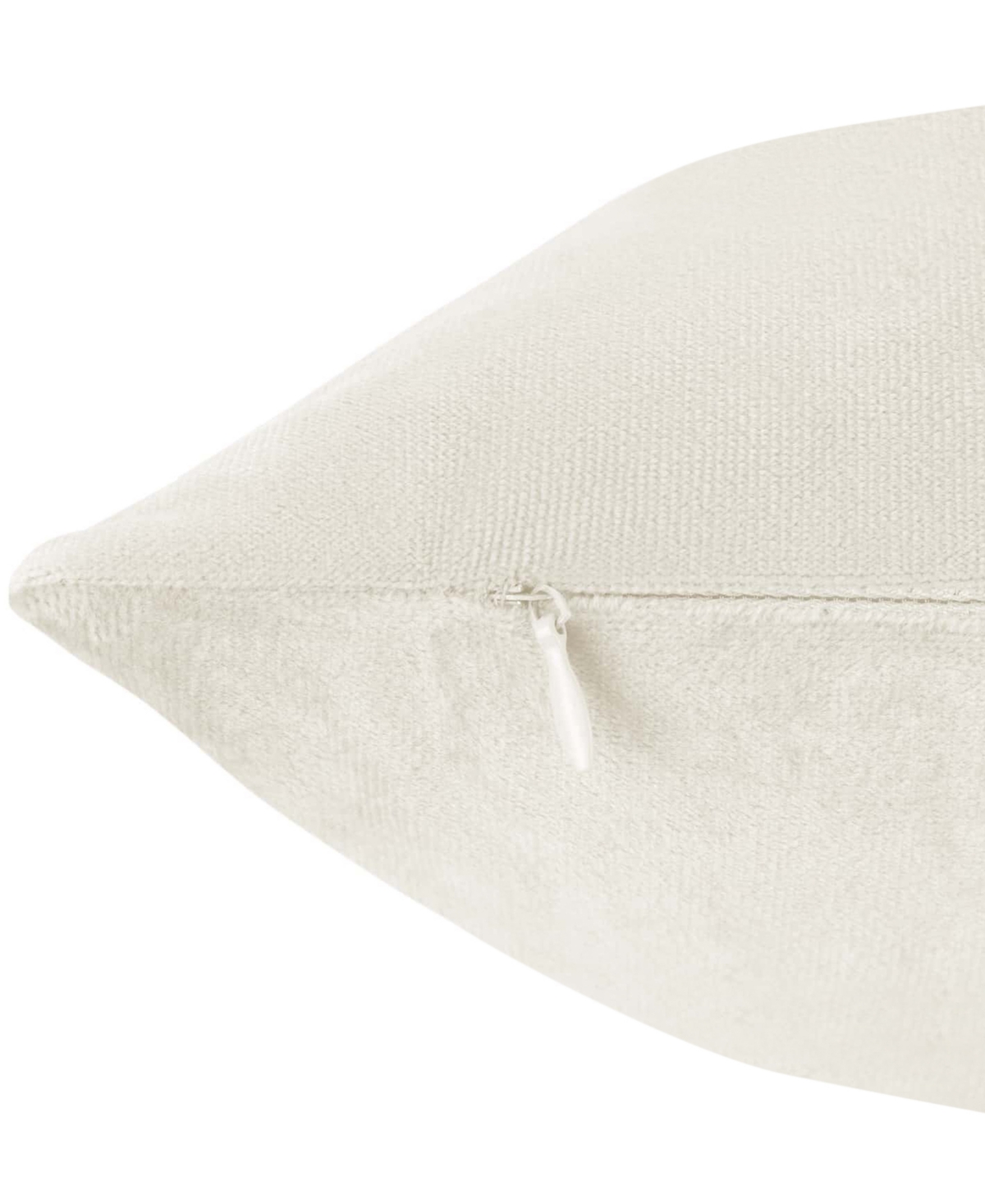 Nestl Elegant 2-pack Velvet Decorative Throw Pillows With Removeable Covers, 12" X 20" In Off White