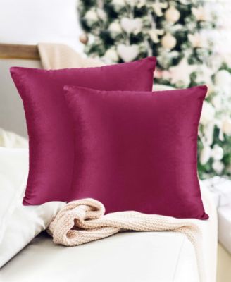 Elegant Velvet Removeable Cover 2-Pack Decorative Pillows, 16" x 16"