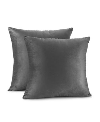 Elegant Velvet Removeable Cover 2-Pack Decorative Pillows, 18" x 18"