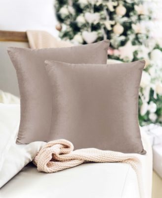 Elegant Velvet Removeable Cover 2-Pack Decorative Pillows, 22" x 22"