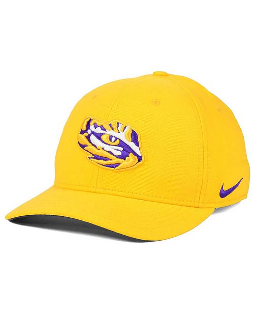 Nike Lsu Tigers Classic Swoosh Stretch Fitted Cap Reviews Men