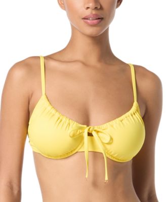 Kate Spade - Women's Cinched-Front Underwired Bikini Top