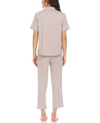 Women's Annie Notch Top and Capri Pajama 2 Piece Set