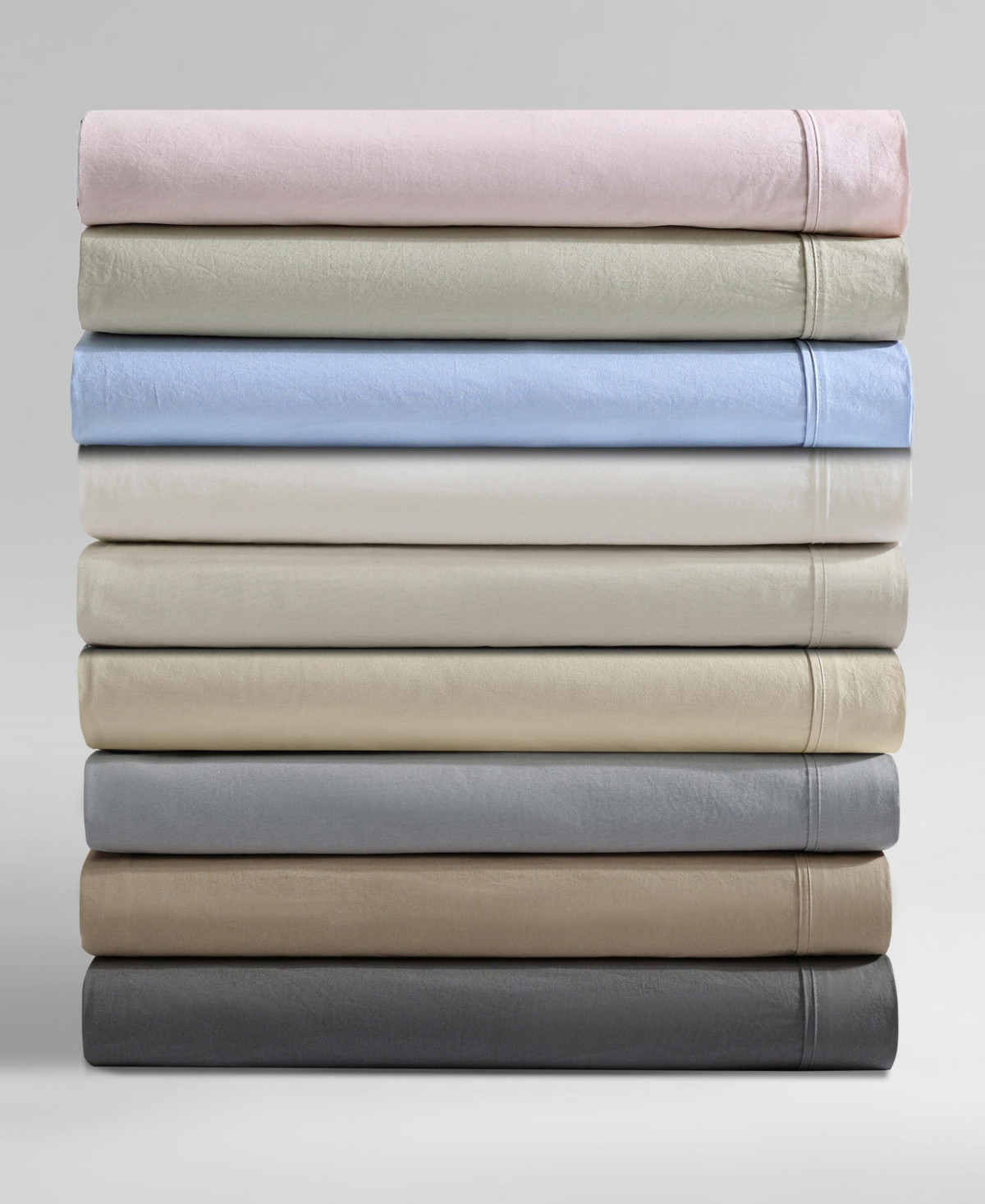Calvin Klein Washed Cotton Percale 4-pc. Sheet Set, Queen In Petal Pink