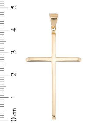 High Polished Classic Cross Pendant in 10k Gold