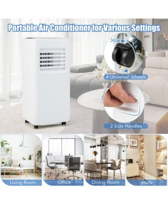 Portable Air Conditioner w/ Remote Control 3-in-1 Portable AC Unit w/ Fan & Dehumidifier
