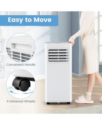 8000 BTU Portable Air Conditioner 3-in-1 AC Unit w/ Dehumidifier & Fan Sleep Mode & 24H Timer