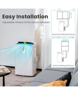 12000 BTU ASHRAE Portable Air Conditioner Controlled by WiFi Smart App & Remote