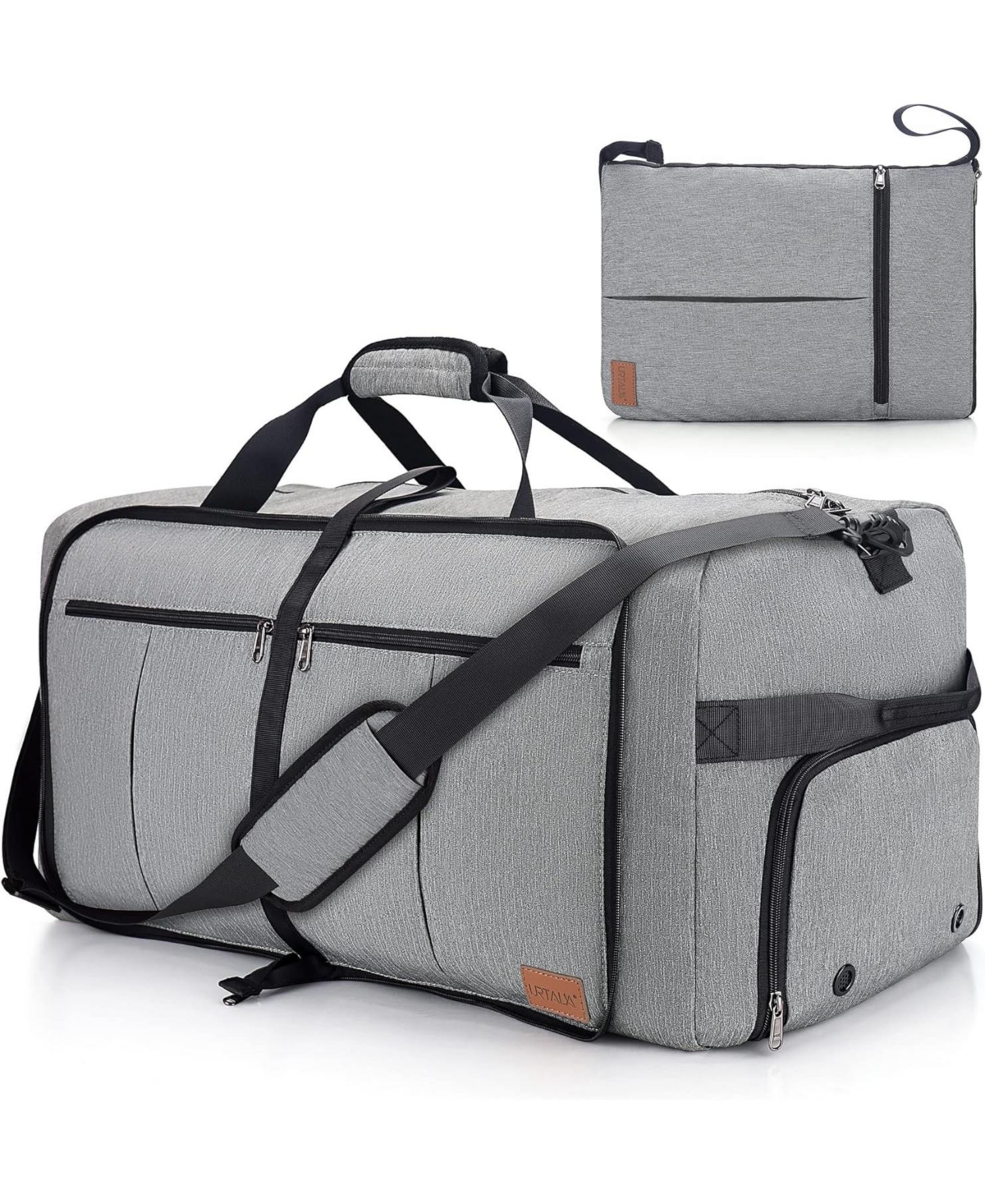 100L Travel Duffle Bag for Men, Urtala 32&#x201D; Large Duffle Bag for Traveling with Shoe Compartment, Foldable Travel Duffel Bag Weekender Ba