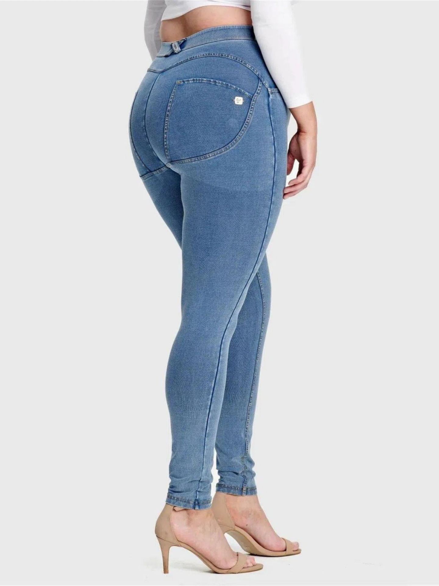 Женские джинсы Freddy Curvy High-Rise Sculpting Skinny, цвет: Синий — фото 3