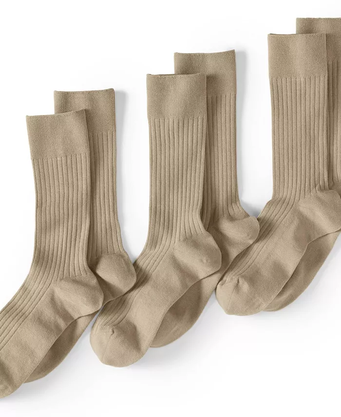 Men's Seamless Toe Cotton Rib Dress Socks (3-pack) - thumbnail 7