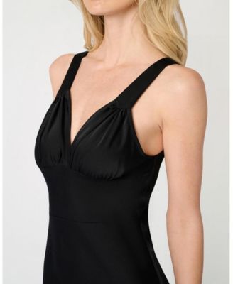 Women's Ruched Cup Slip Maxi Dress