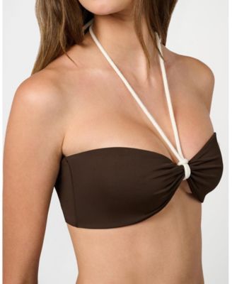 Women's Rope Tie Halter Bikini Top