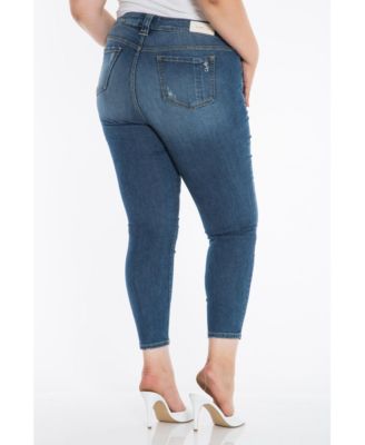 Plus Size Denim Mid Rise Skinny in 28" inseam - Hazel