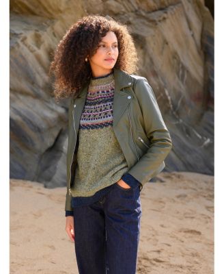 Women's Stylish Classic Leather Biker Jacket