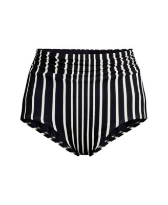 Women's Ruched High Waisted Full Coverage Bikini Bottoms