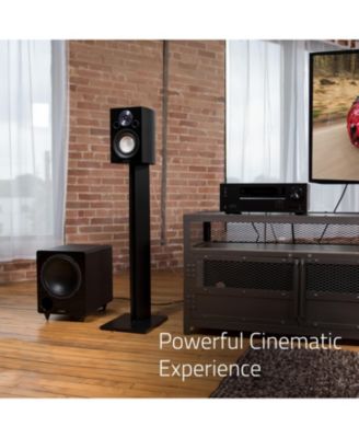 DB10W 10-inch Low Frequency Ported Front Firing Powered Subwoofer for Home Theater & Music (Natural Walnut)