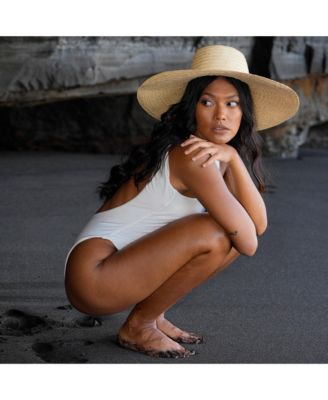 Rianna Palm Straw Hats in Natural Beige