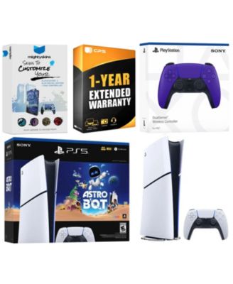 PlayStation 5 Slim Digital PS5 Astro Bot Bundle with Controller, MightySkins Voucher and 1 Year Extended Warranty