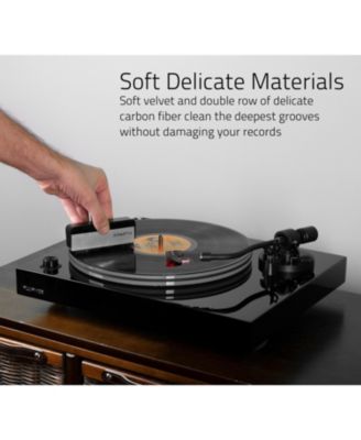 Turntable and Accessory Kit with Anti-Static Brushes, Frosted Acrylic Platter, Record Weight (VB52AP03RW03)