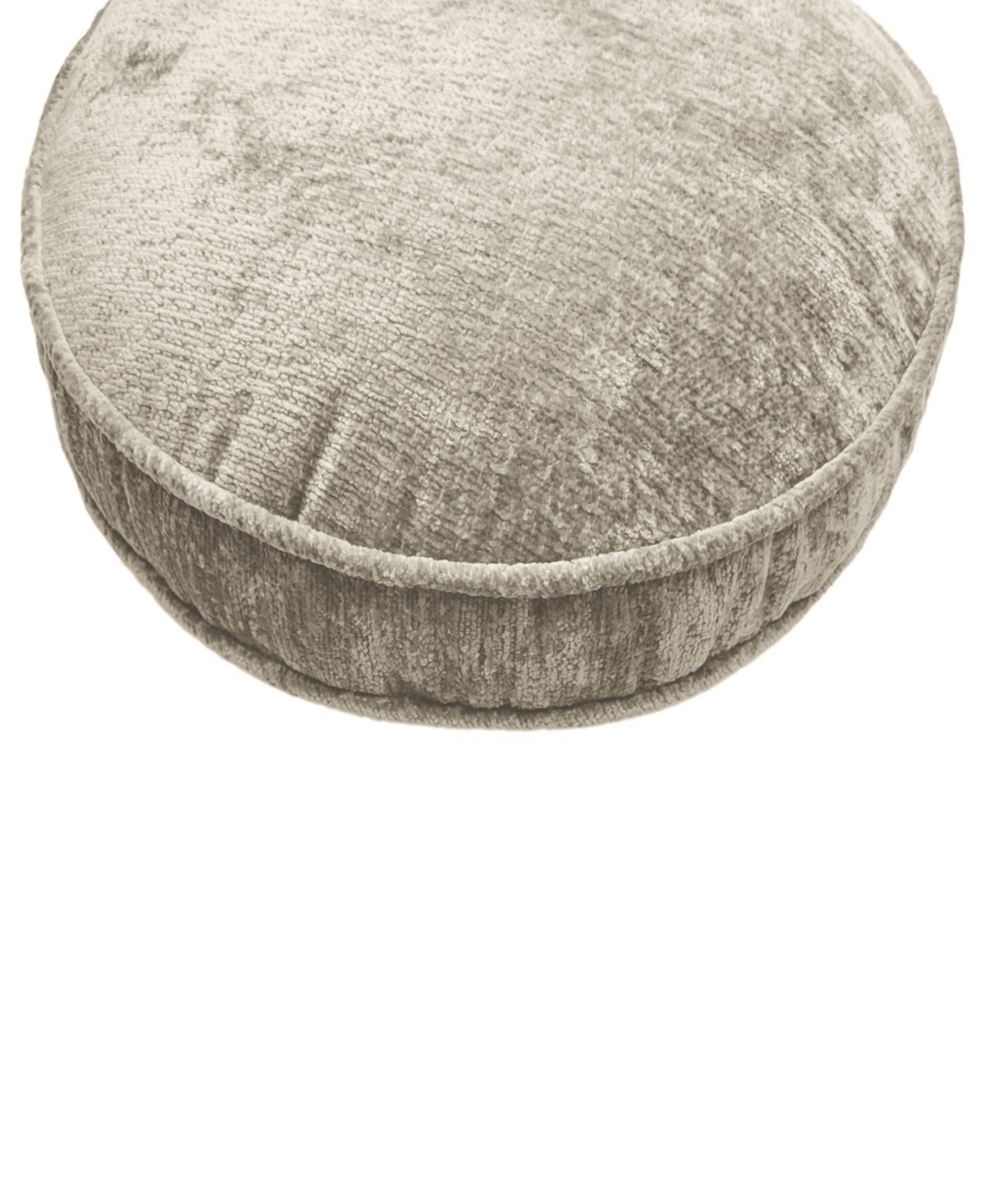 Ediehome Delmonico Chenille Decorative Pillow, 16" Round In Gray