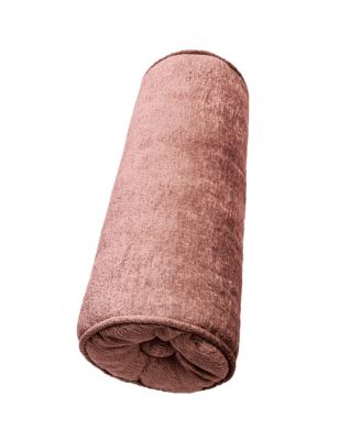 Delmonico Chenille Lumbar Neck Roll Decorative Pillow, 7"x18"