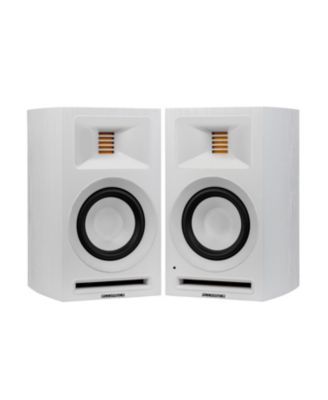 Ri71 Reference Stereo Powered Bookshelf Speakers with High Performance AMT Tweeters, 5" Drivers, 120W Amplifier for Music, Turntable, TV, PC - HDMI, Bluetooth, RCA & Subwoofer Out