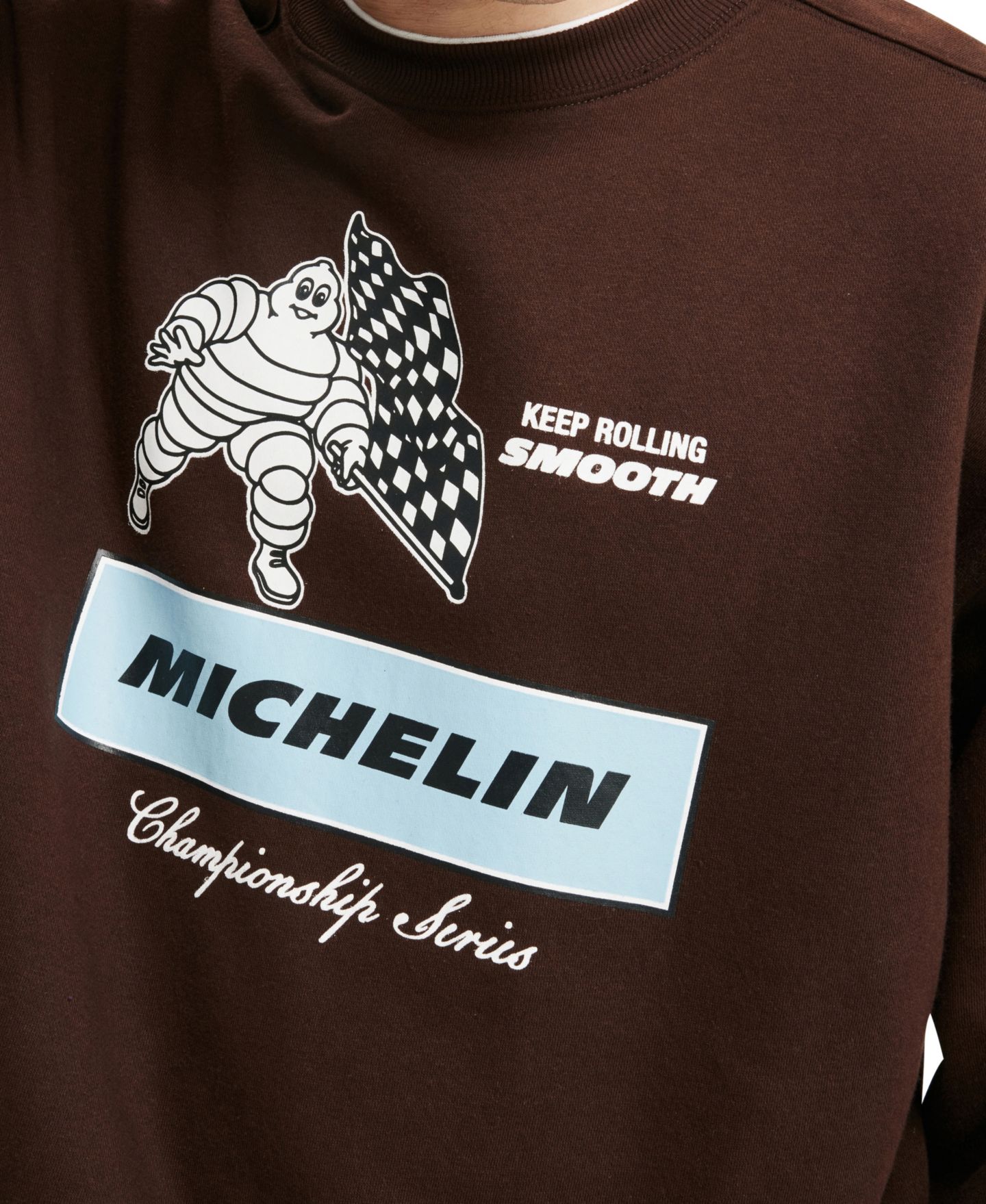 Мужская футболка Cotton On Michelin Box Fit Crew, цвет: Тёмный дубовый — фото 3