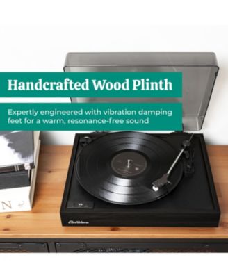 Montrose Wireless Turntable with Audio-Technica Stylus, Bluetooth, MP3 Recording, Speed Control, Built-in Preamp